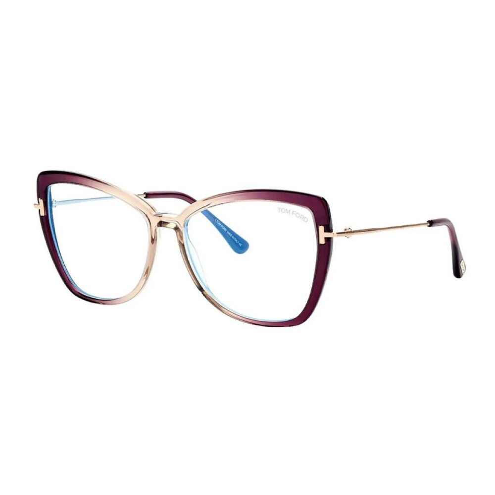 NEW TOM FORD EYEGLASSES VIOLET/GOLD WOMEN BUTTERFLY EYEWEAR